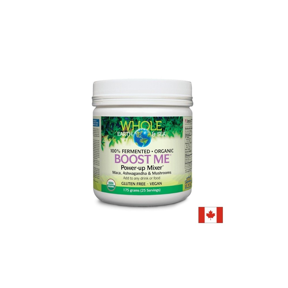 Boost Me™ Power-up Mixer™ Whole Earth & Sea®/ Формула с мака, ашваганда, смес от гъби х 175 g пудра/ 25 дози Natural Factors
