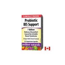 Probiotic IBS Support/ Пробиотик IBS 4 щама, 7 млрд. активни пробиотици х 30 капсули Webber Naturals