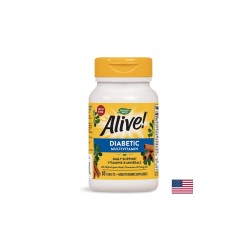 Мултивитамини за диабетици Whole food Алайв! - Alive! Diabetic Multivitamin, 60 таблетки Nature’s Way