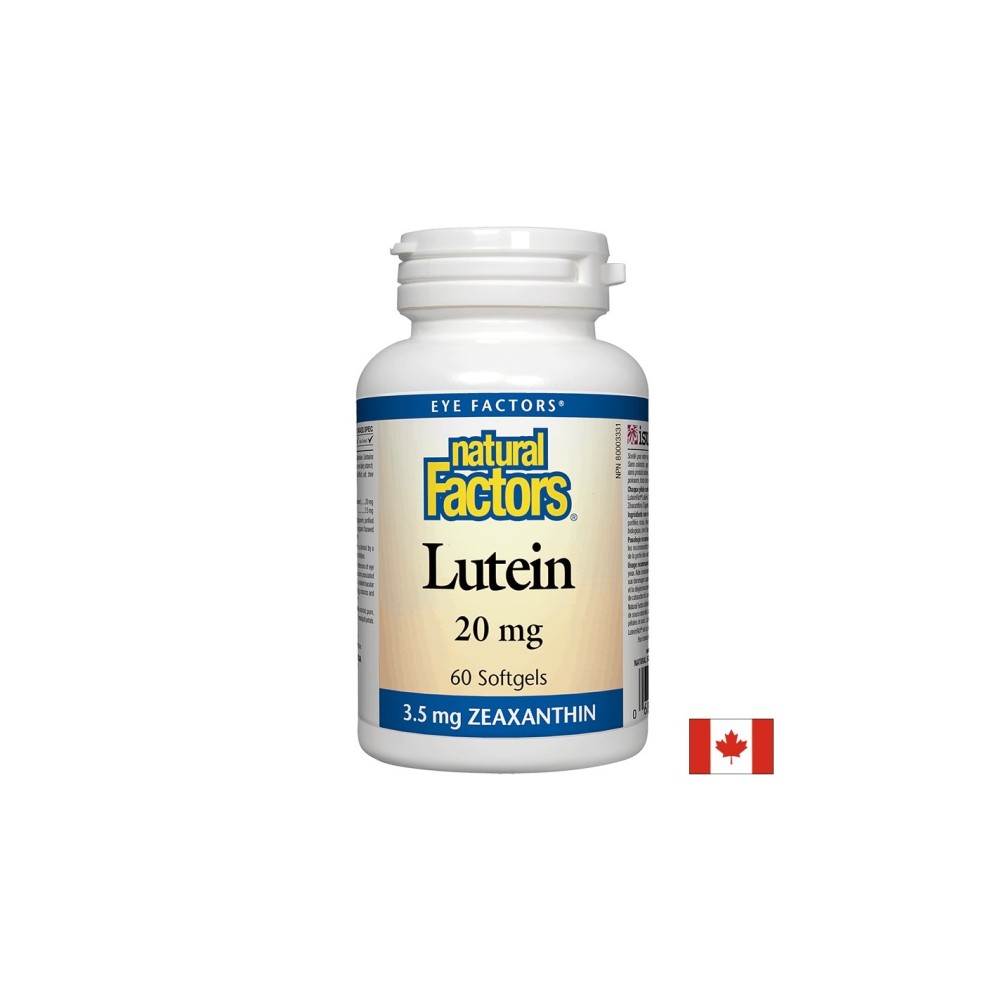 Lutein / Лутеин 20 mg х 60 капсули Natural Factors Lutein / Лутеин 20 mg х 60 капсули Natural Factors