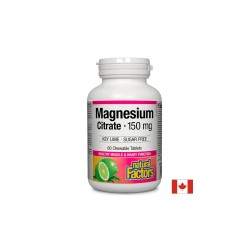 Magnesium Citrate/ Магнезий (цитрат) 150 mg х 60 дъвчащи таблетки Natural Factors