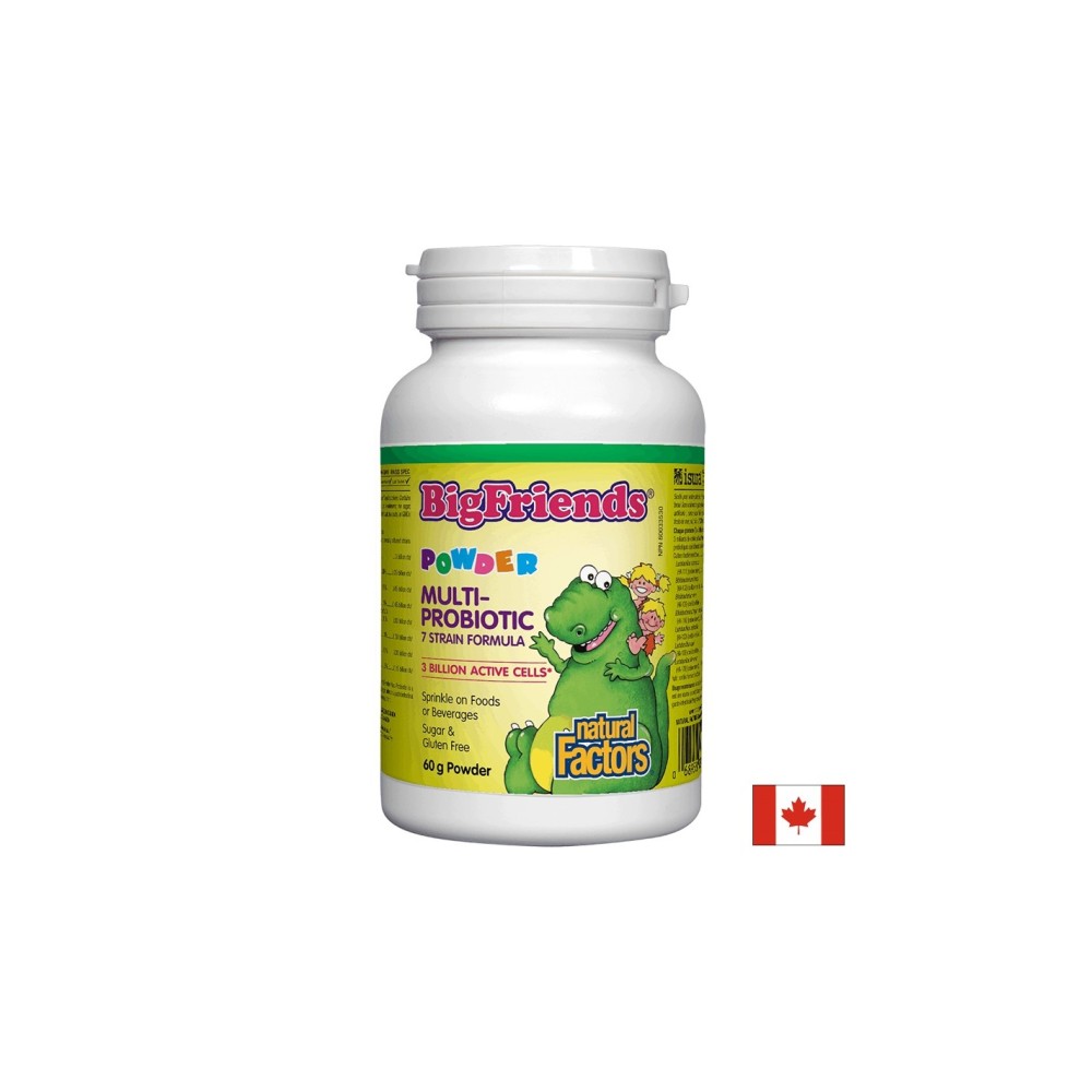 Multi-Probiotic Powder Big Friends®/ Мулти пробиотик за деца 3 млрд. активни пробиотици x 60 g пудра Natural Factors Multi-Probiotic Powder Big Friends®/ Мулти пробиотик за деца 3 млрд. активни пробиотици x 60 g пудра Natural Factors