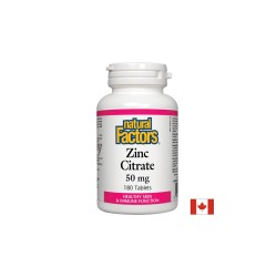 Zinc Citrate / Цинк (цитрат) 50 mg х 180 таблетки Natural Factors