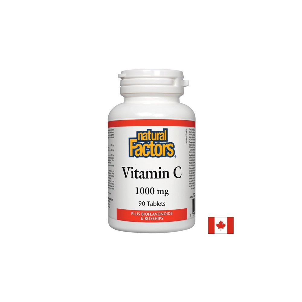 Vitamin C 1000 mg Bioflavonoids and Rosehips / Витамин С 1000 mg с Шипка и Биофлавони x 90 таблетки Natural Factors Vitamin C 1000 mg Bioflavonoids and Rosehips / Витамин С 1000 mg с Шипка и Биофлавони x 90 таблетки Natural Factors
