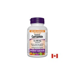 Turmeric Curcumin Ultra Strength / Куркума и черен пипер, 32 500 mg, 30 капсули Webber Naturals