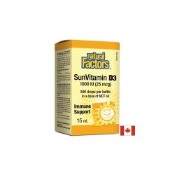 Vitamin D3/ Витамин D3 1000 IU x 15 ml / 500 дози Natural Factors