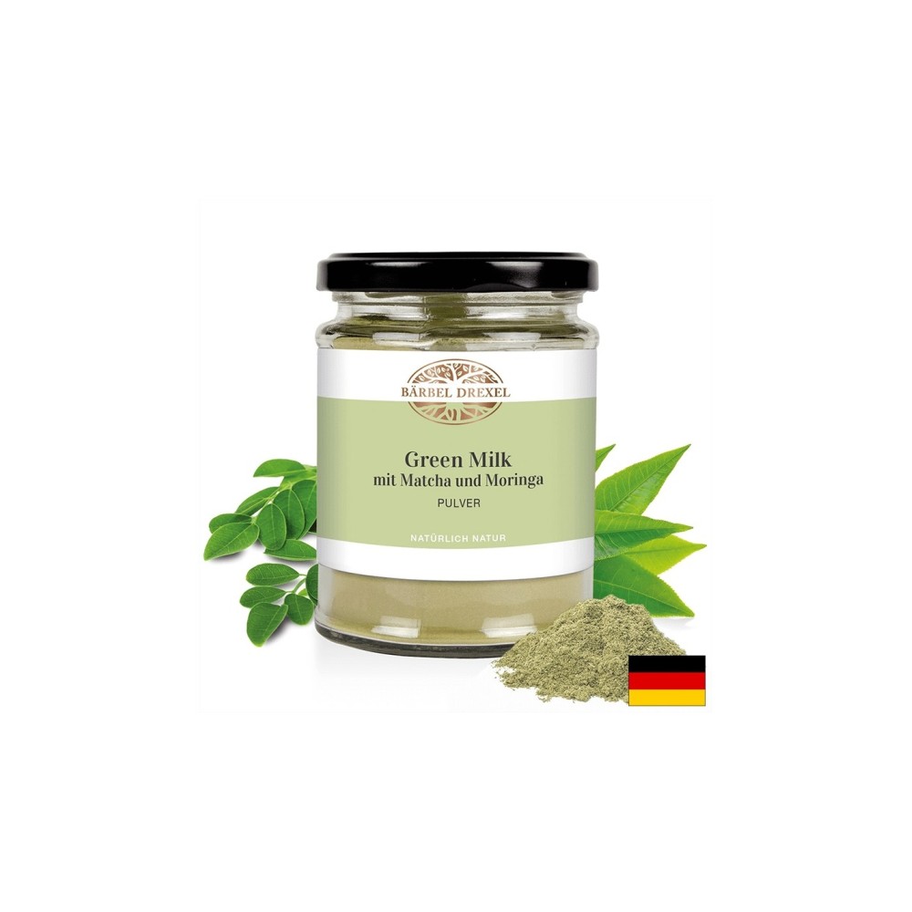 Green Milk mit Matcha und Moringa Pulver / Зелено мляко с матча и моринга, пудра, 120 g Bärbel Drexel Green Milk mit Matcha und Moringa Pulver / Зелено мляко с матча и моринга, пудра, 120 g Bärbel Drexel