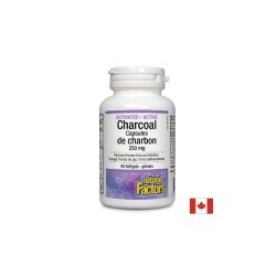 Activated Charcoal / Активен въглен, 90 софтгел капсули Natural Factors