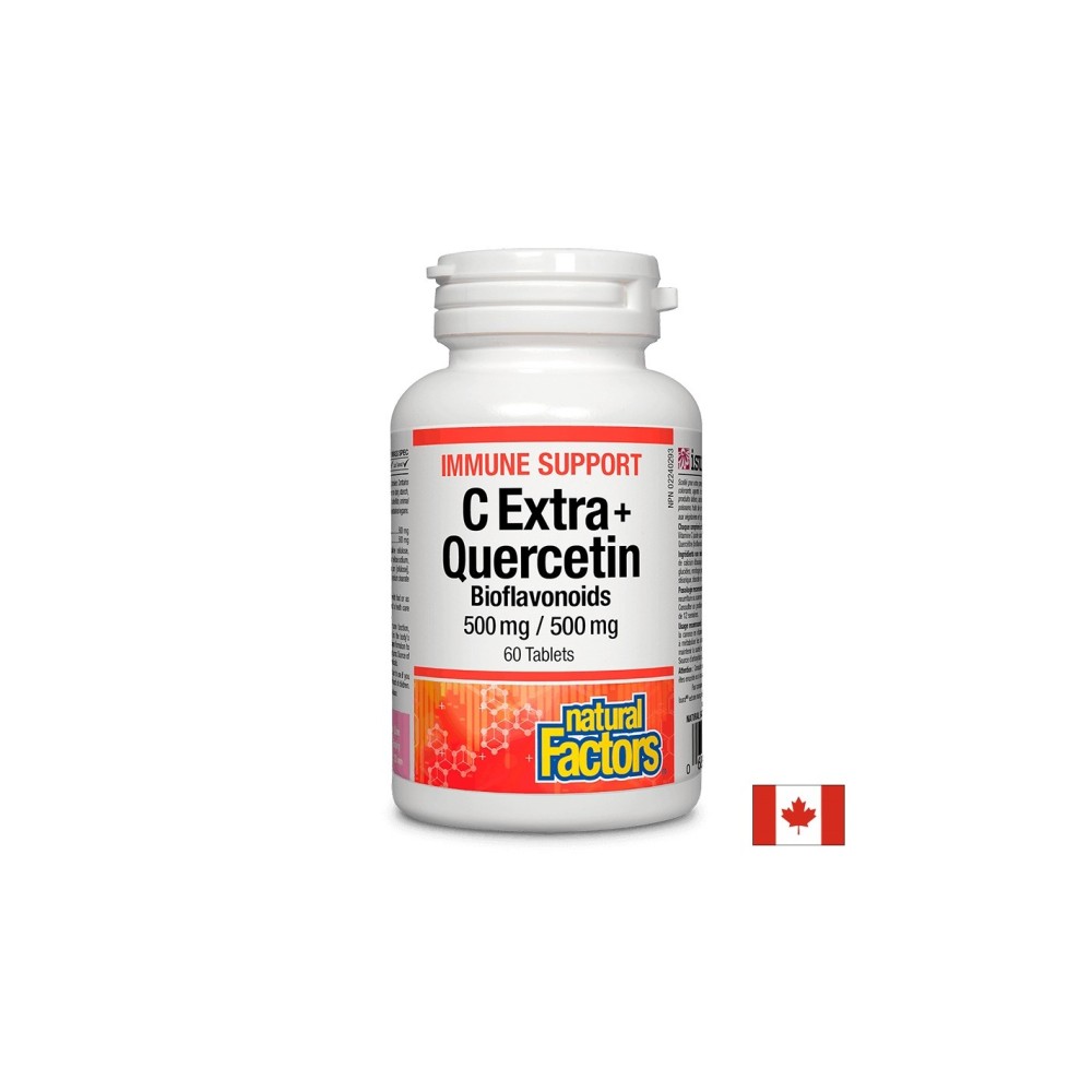 Immune Support C Extra + Quercetin Bioflavonoids / Имунна подкрепа с витамин С и кверцетин, 60 таблетки Natural Factors Immune Support C Extra + Quercetin Bioflavonoids / Имунна подкрепа с витамин С и кверцетин, 60 таблетки Natural Factors