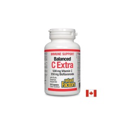 Immune Support Balanced C Extra / Витамин С (500 mg) и биофлавоноиди (350 mg), 90 капсули Natural Factors
