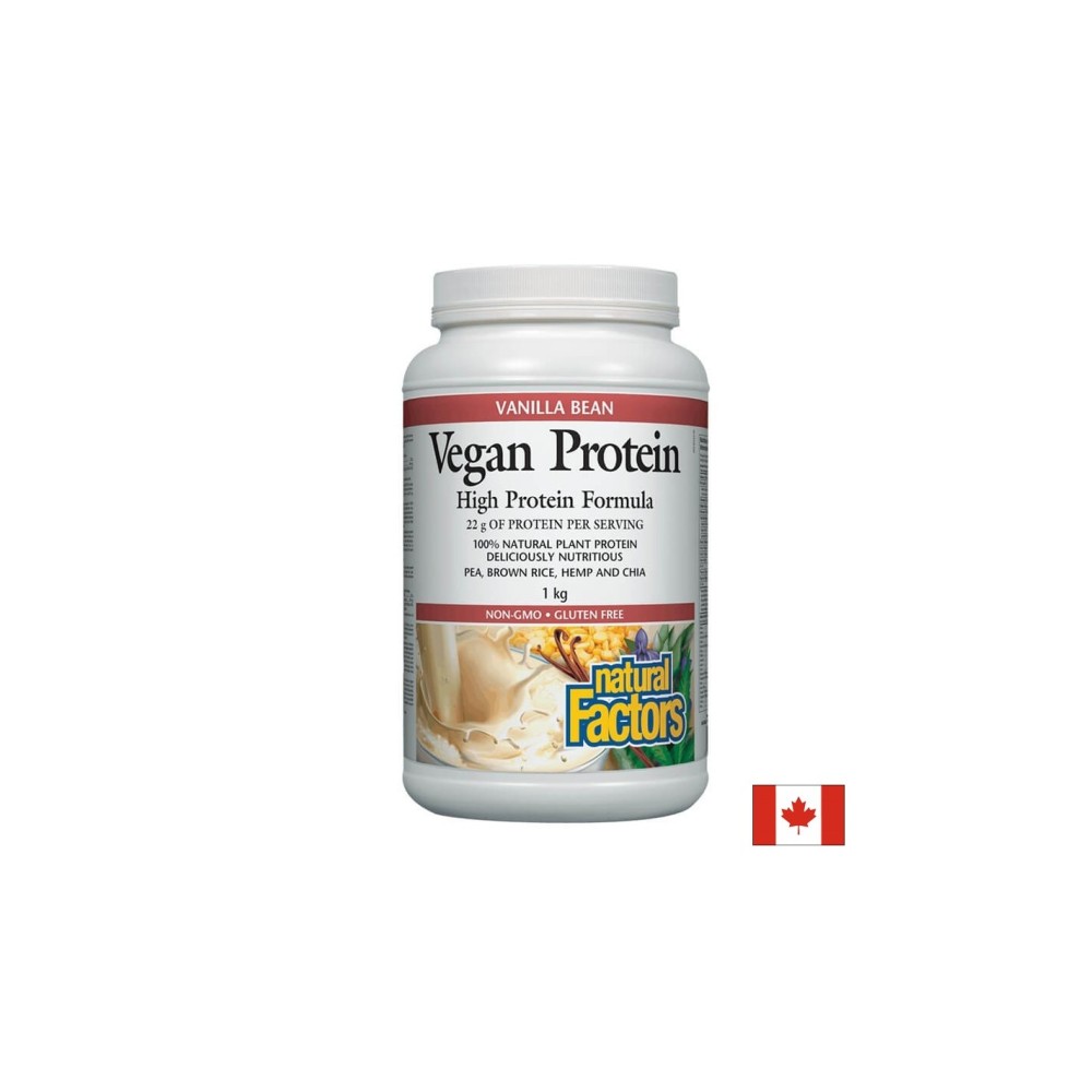 Vegan Protein High Protein Formula / Веган протеин с вкус на ванилия Natural Factors Vegan Protein High Protein Formula / Веган протеин с вкус на ванилия Natural Factors