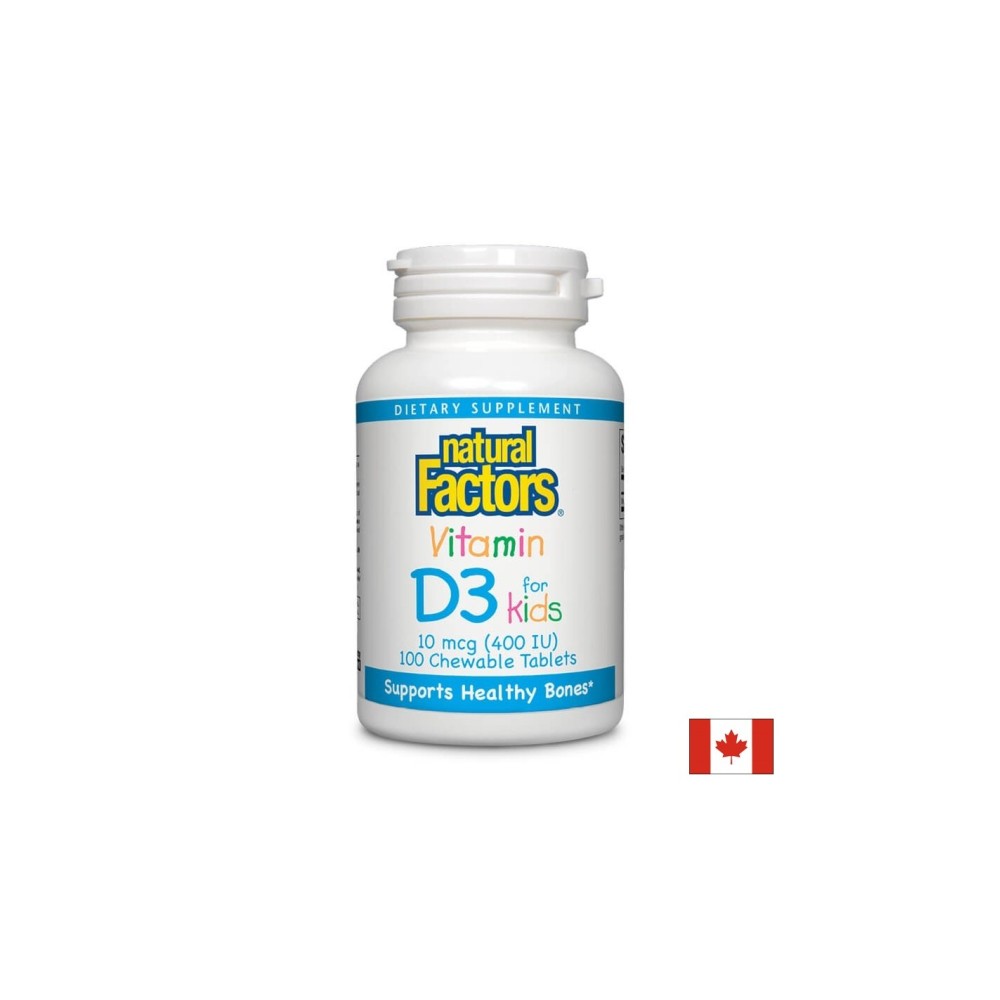 Vitamin D3 for Kids / Витамин D3 за деца 400 IU Natural Factors Vitamin D3 for Kids / Витамин D3 за деца 400 IU Natural Factors