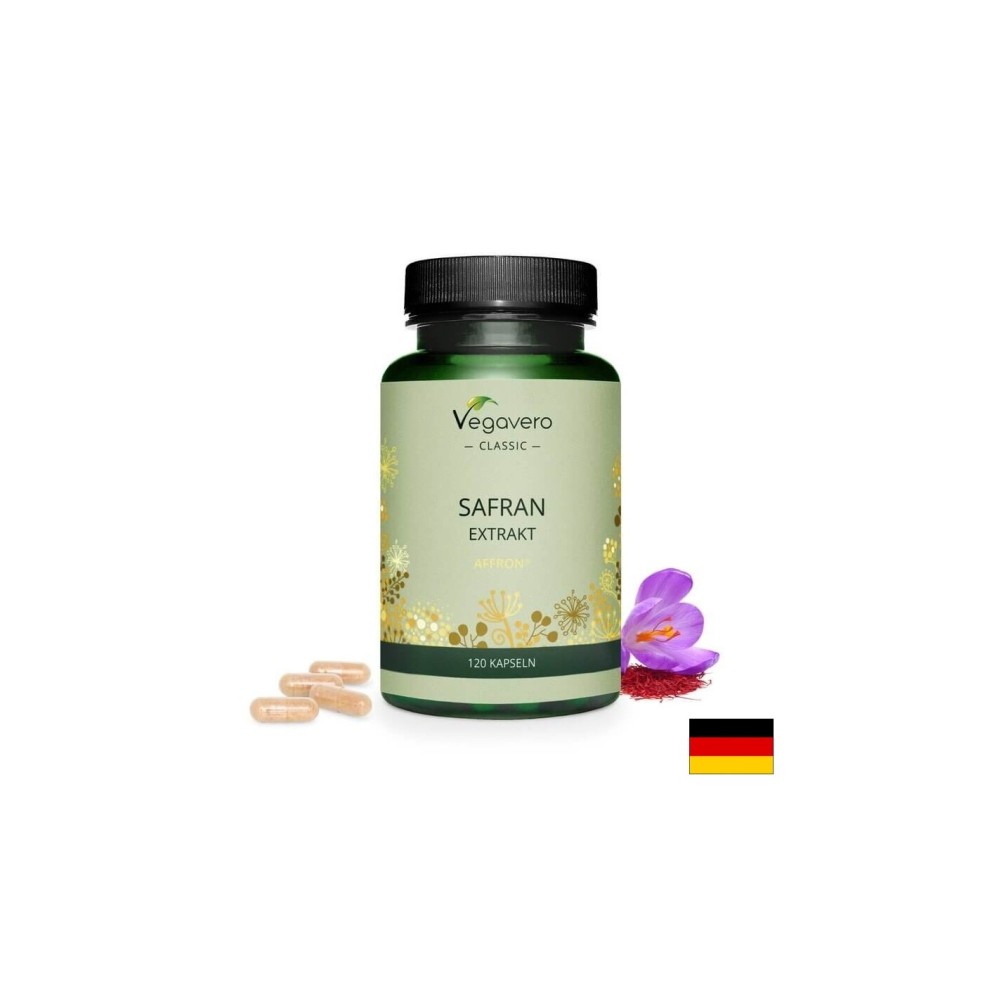 Safran Extrakt/ Шафран екстракт, 120 капсули, 100% Vegan Vegavero Safran Extrakt/ Шафран екстракт, 120 капсули, 100% Vegan Vegavero