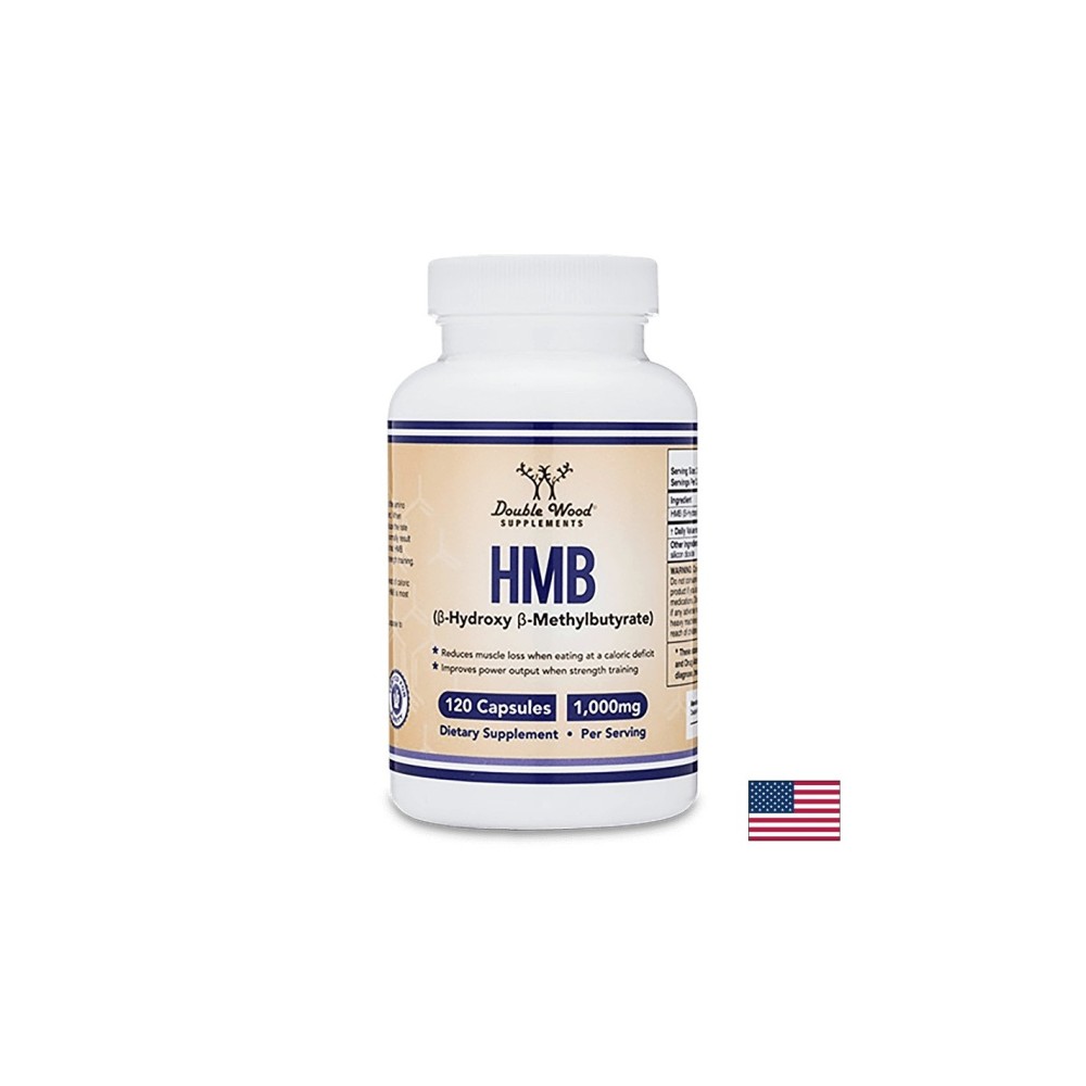 HMB (β – Hydroxy β – Methylbutyrate) / Бета- хидрокси-бета-метилбутират, 120 капсули Double Wood HMB (β – Hydroxy β – Methylbutyrate) / Бета- хидрокси-бета-метилбутират, 120 капсули Double Wood