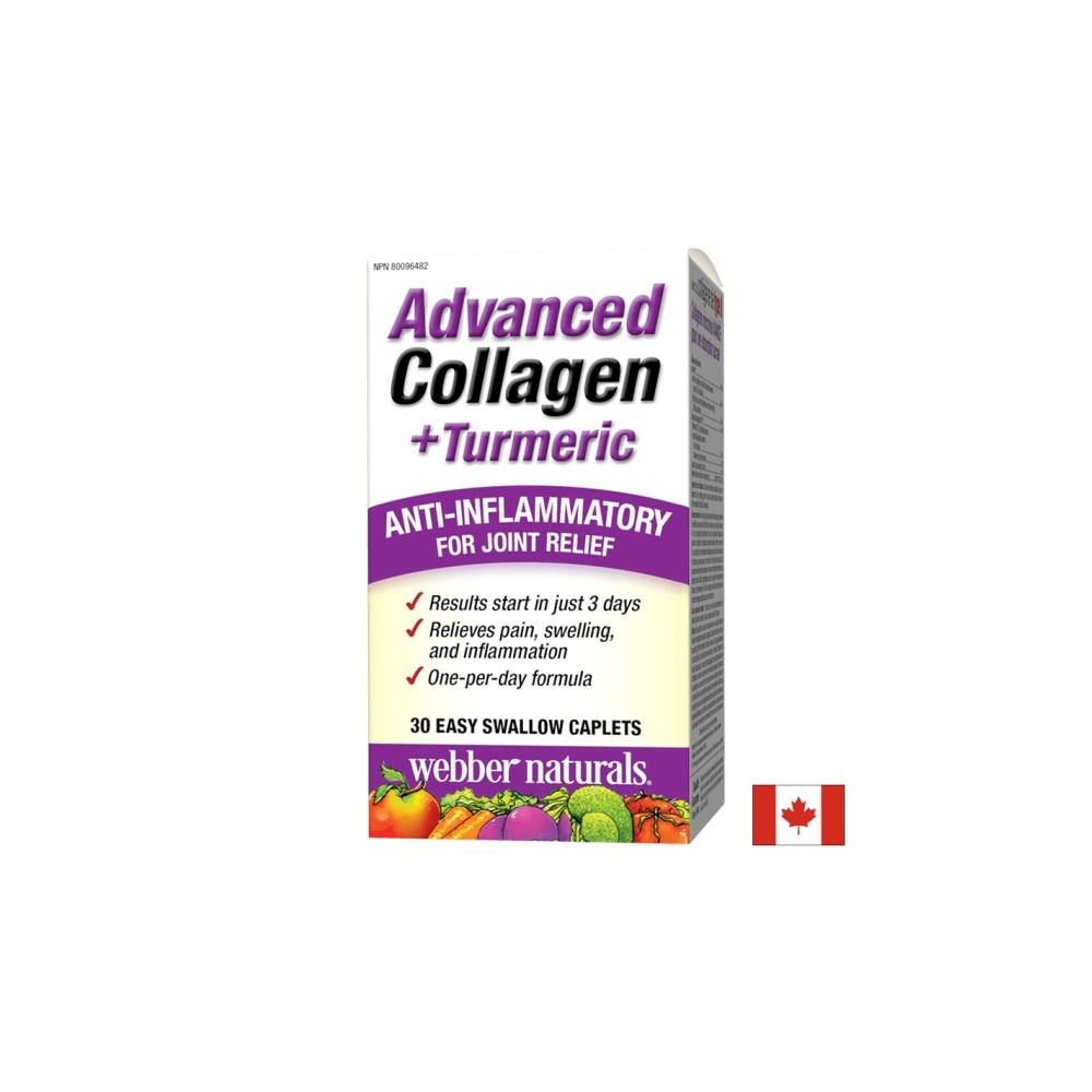 Advanced Collagen + Turmeric / Колаген и куркума за здравето на ставите, 30 мини каплети Webber Naturals