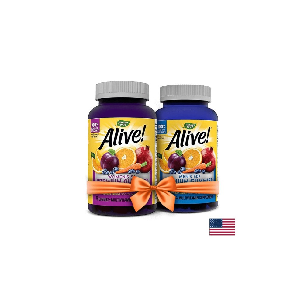 Промо пакет Мултивитамини Alive! за жени 50+ и мъже 50+