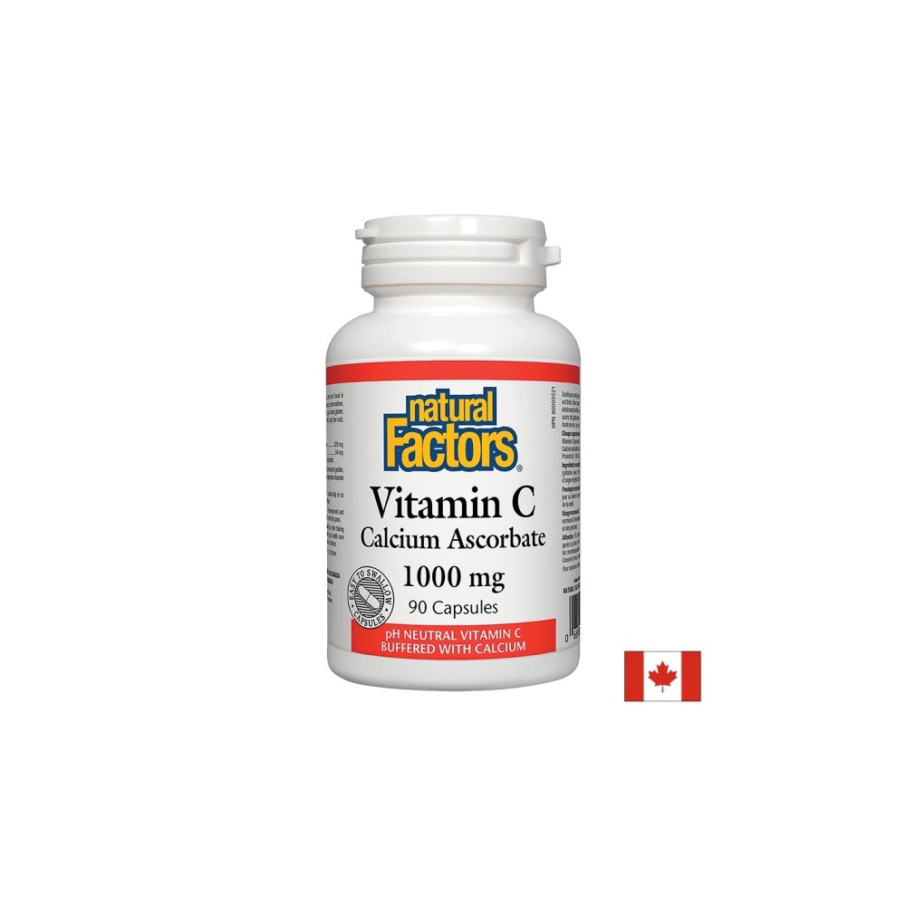 Vitamin C / Витамин С (калциев аскорбат), 1000 mg, 90 капсули Natural Factors Vitamin C / Витамин С (калциев аскорбат), 1000 mg, 90 капсули Natural Factors