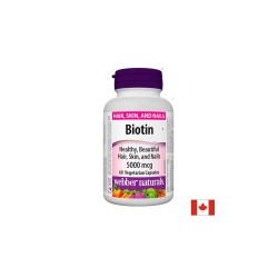 Biotin / Биотин, 5000 mcg, 60 капсули Webber Naturals