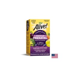 Alive! - Алайв Премиум мултивитамини за бременни с растителна DHA, 60 софтгел капсули Nature’s Way