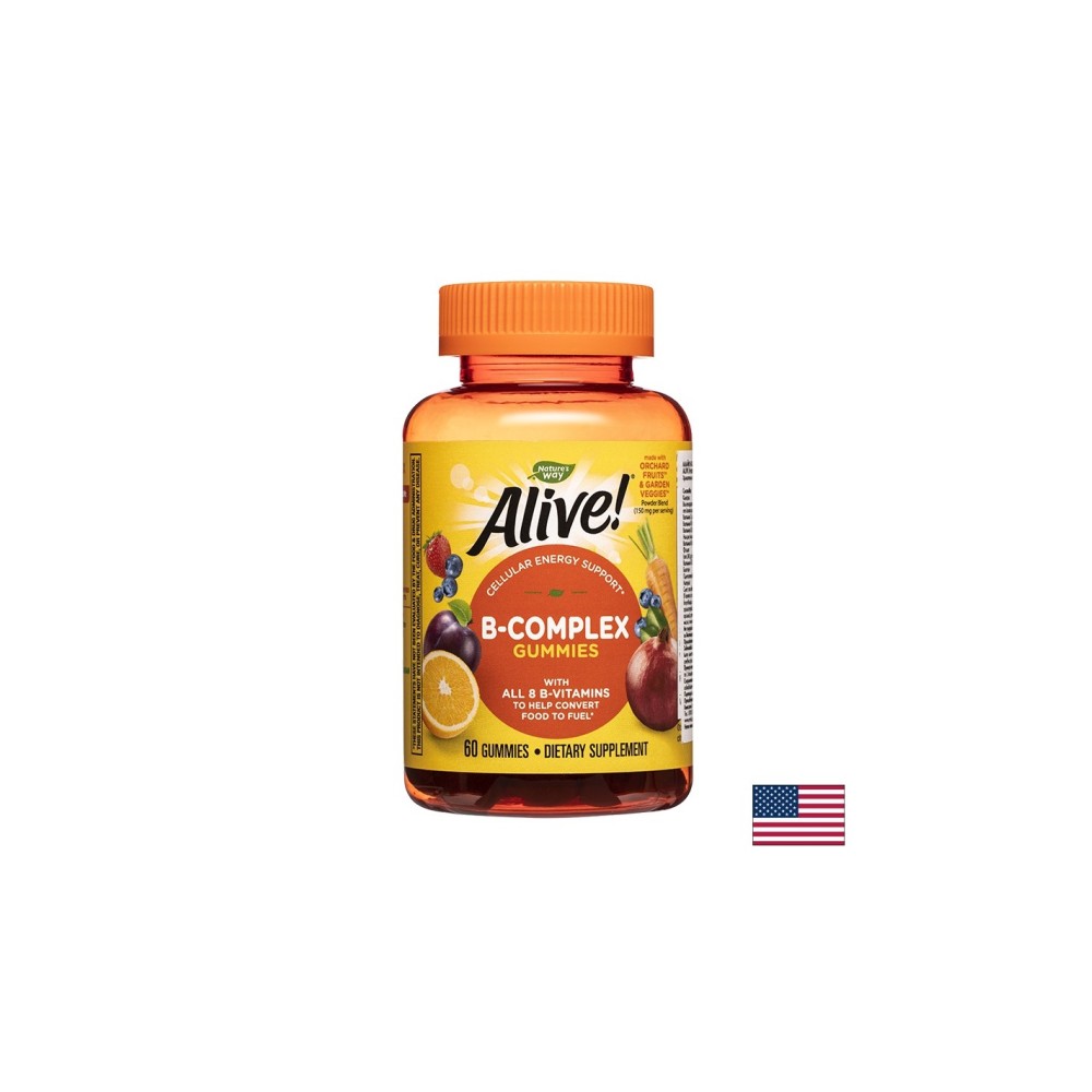 Alive! B-Complex Gummies / Алайв! В-комплекс х 60 желирани таблетки Nature’s Way Alive! B-Complex Gummies / Алайв! В-комплекс х 60 желирани таблетки Nature’s Way