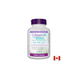 Collagen30® with Biotin / Колаген (биоактивни колагенови пептиди) с биотин, 120 таблетки Webber Naturals