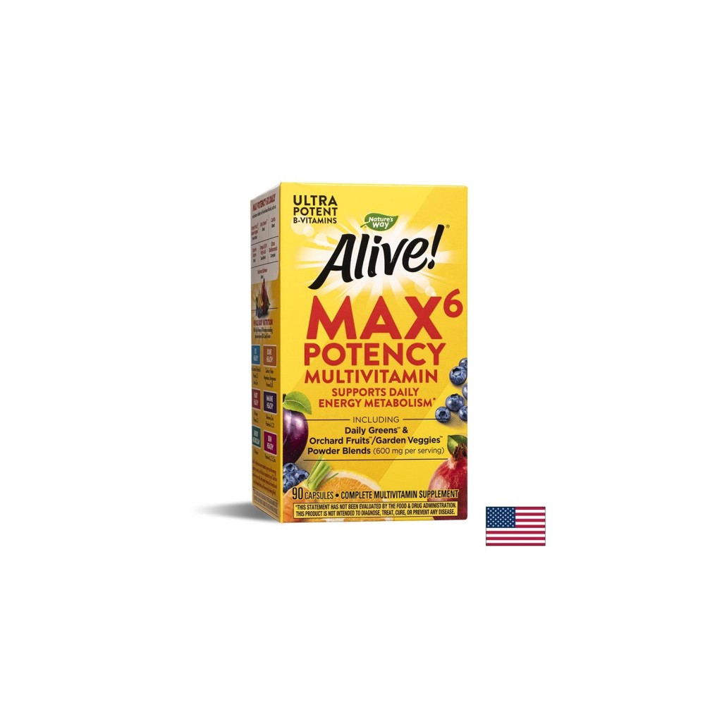 Alive!® Max6 Max Potency Multivitamin / Алайв! Мултивитамини максимум сила, 90 капсули Nature’s Way Alive!® Max6 Max Potency Multivitamin / Алайв! Мултивитамини максимум сила, 90 капсули Nature’s Way