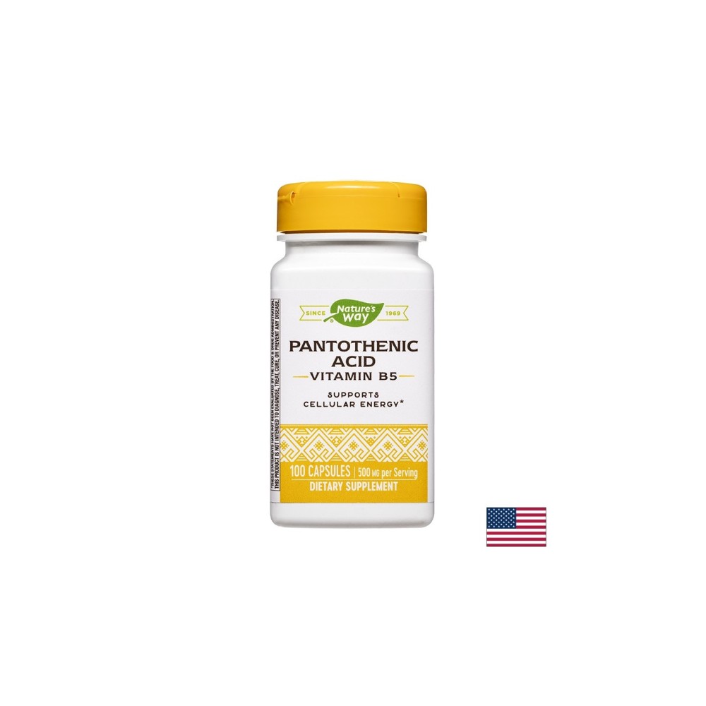 Pantothenic Acid (Vitamin B5) - Пантотенова киселина (Витамин В5), 100 капсули Nature’s Way Pantothenic Acid (Vitamin B5) - Пантотенова киселина (Витамин В5), 100 капсули Nature’s Way