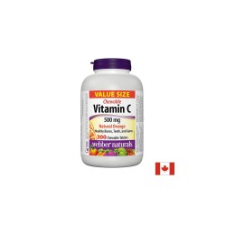 Vitamin C 500 mg Chewable - Витамин С 500 mg, 300 дъвчащи таблетки Webber Naturals