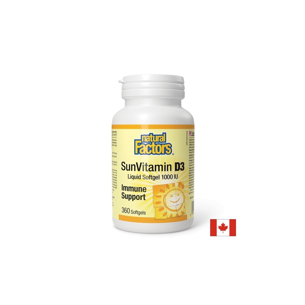 Витамин D3 - Силен имунитет, 1000 IU Natural Factors Витамин D3 - Силен имунитет, 1000 IU Natural Factors