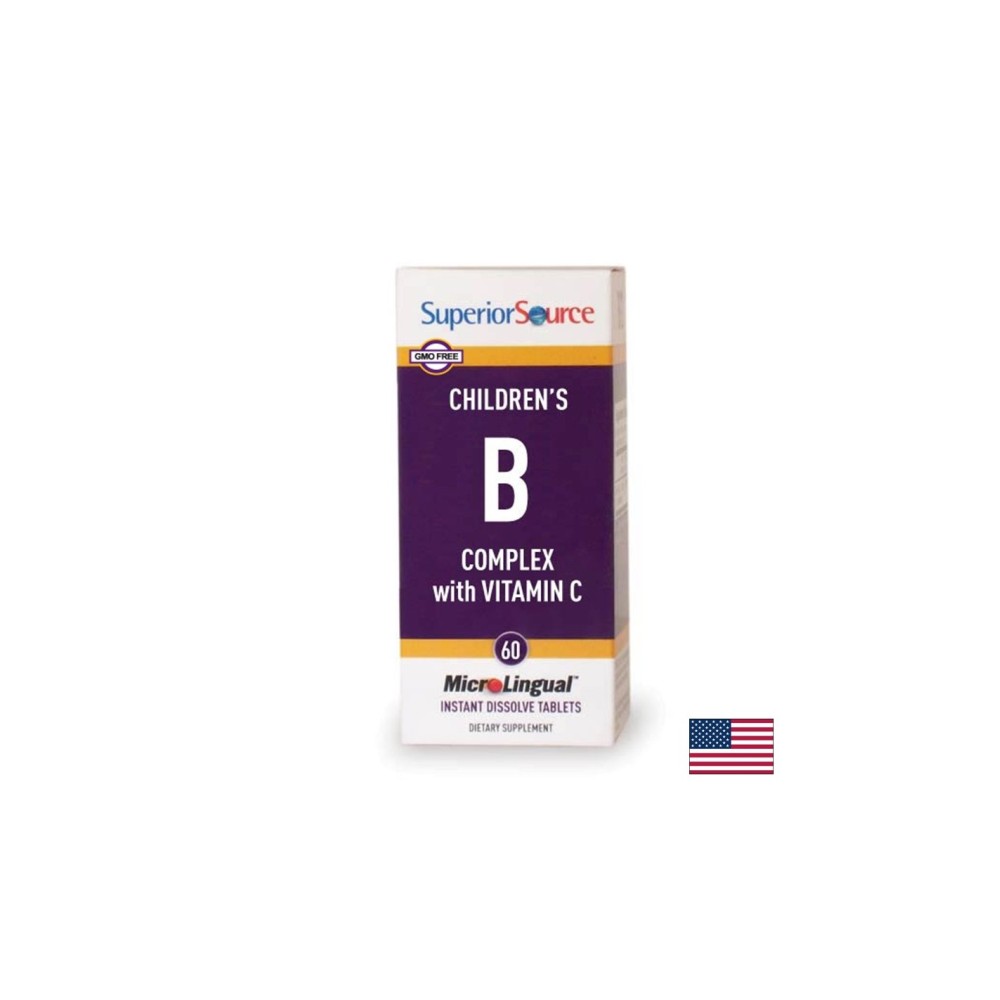 Витамин В-Комплекс+С за деца, 60 сублингвални таблетки Superior Source