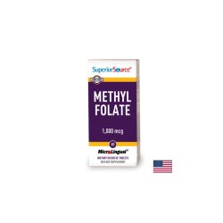 Метилфолат (метилирана фолиева киселина), 1000 mg х 60 сублингвални таблетки Superior Source