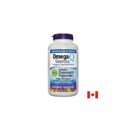 Oмега-3, растителни стероли и коензим Q10 - Omega Q Sterols, 200 софтгел капсули
