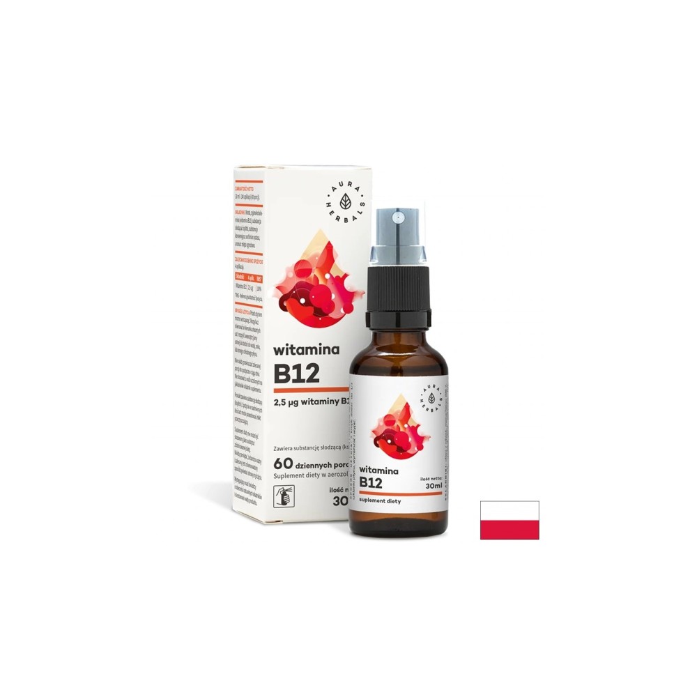 Нервна система - Витамин В12 (цианокобаламин), орален спрей 30 ml Aura Herbals Нервна система - Витамин В12 (цианокобаламин), орален спрей 30 ml Aura Herbals
