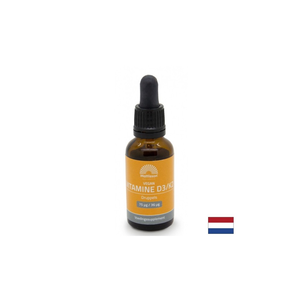 Кости и стави - Витамин D3 (300 IU) + K2 (3.6 µg) Веган, 25 ml капки