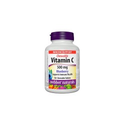 Chewable Vitamin C 500 mg - Витамин С 500 mg - 120 дъвчащи таблетки с вкус нa боровинки Webber Naturals