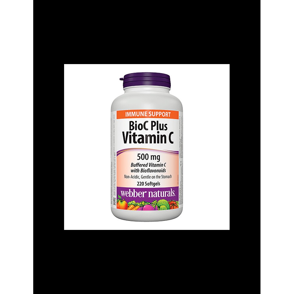 BioC Plus Vitamin C 500 mg - Витамин С 500 mg (буфериран) с Биофлавоноиди 60 mg, 220 софтгел капсули BioC Plus Vitamin C 500 mg - Витамин С 500 mg (буфериран) с Биофлавоноиди 60 mg, 220 софтгел капсули