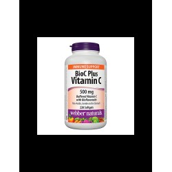 BioC Plus Vitamin C 500 mg - Витамин С 500 mg (буфериран) с Биофлавоноиди 60 mg, 220 софтгел капсули