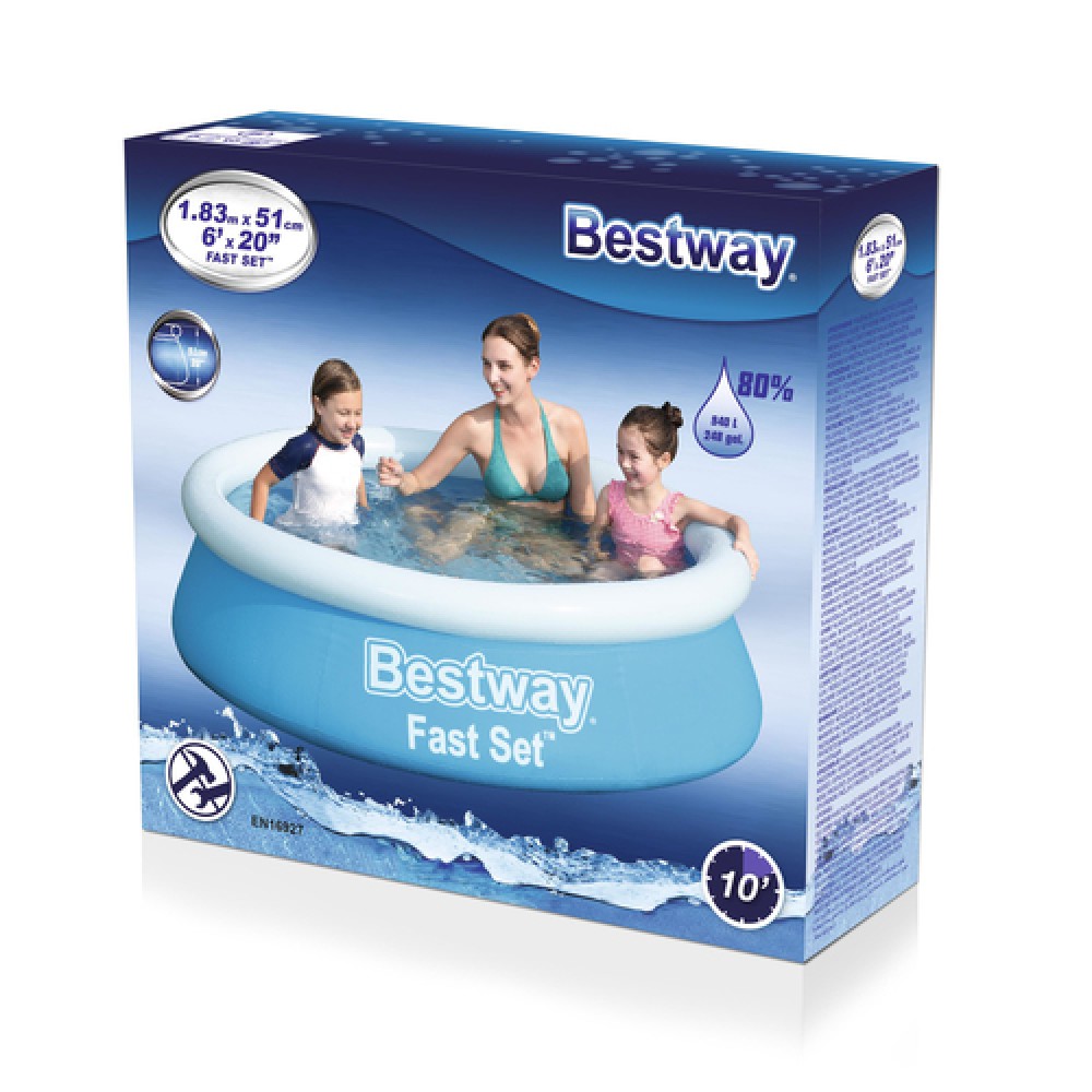 Надуваем басейн Fast Set 183x51см Bestway 57392