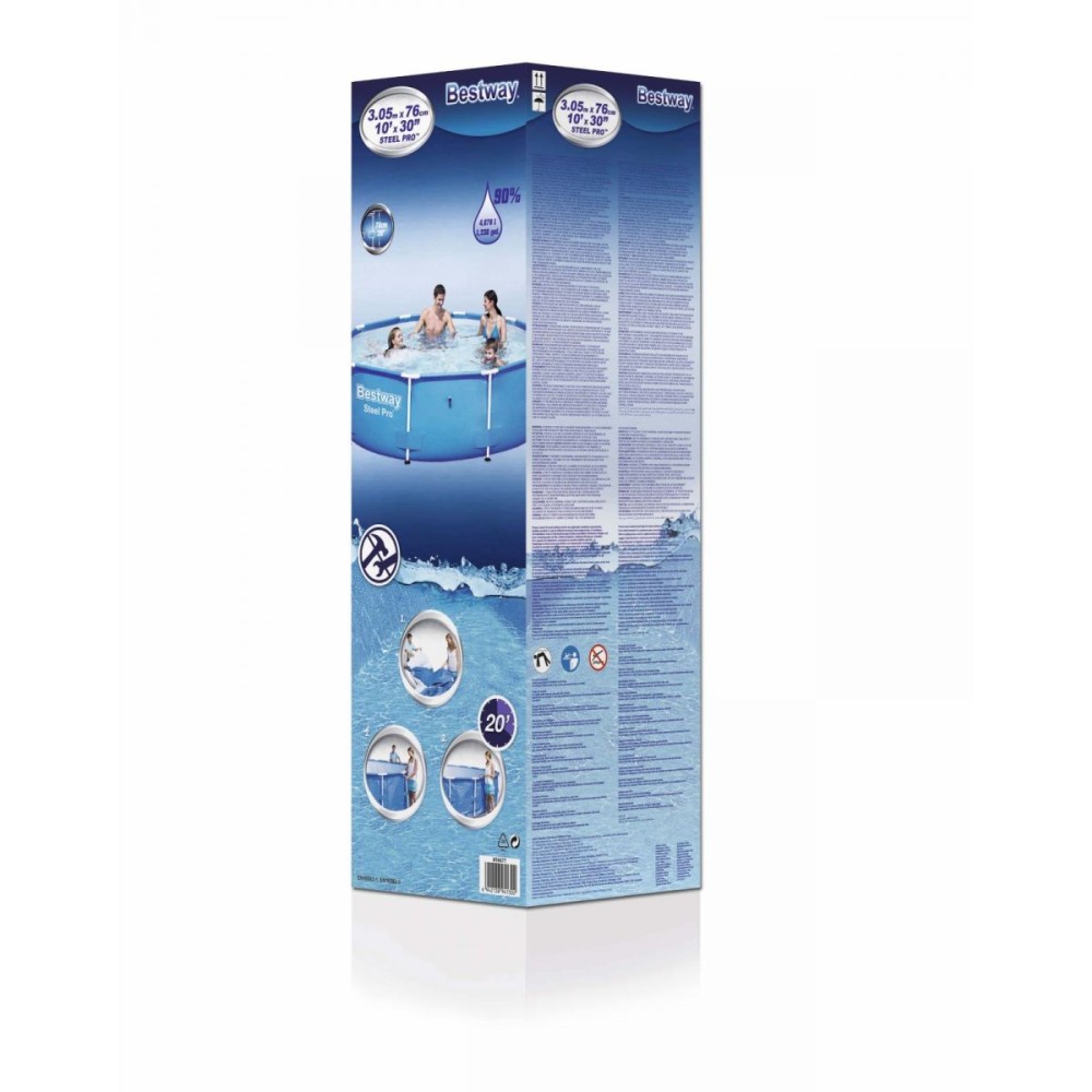 Сглобяем басейн Steel Pro 305x76см Bestway 56677 Сглобяем басейн Steel Pro 305x76см Bestway 56677