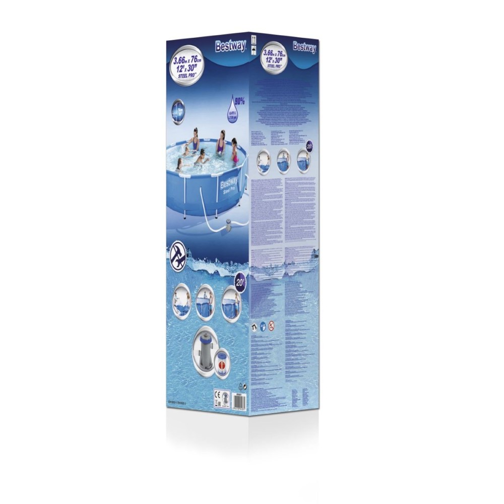 Сглобяем басейн Steel Pro 366x76см с помпа Bestway 56681 Сглобяем басейн Steel Pro 366x76см с помпа Bestway 56681