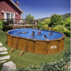 Овален сглобяем басейн Gre 610x375х132см KITPROV618WO