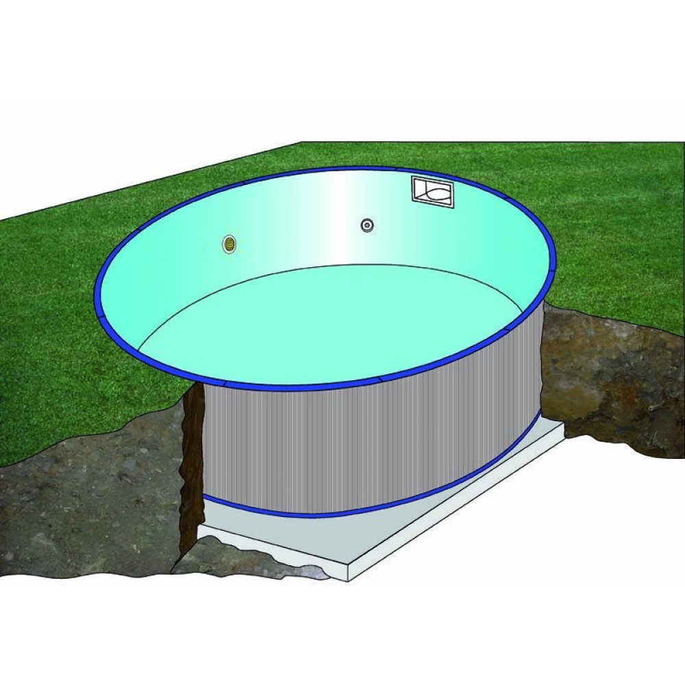 Кръгъл басейн за вкопаване Gre 420x150cм KPE4259 Кръгъл басейн за вкопаване Gre 420x150cм KPE4259