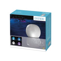 Многоцветна плаваща LED топка INTEX за басейни и джакузита