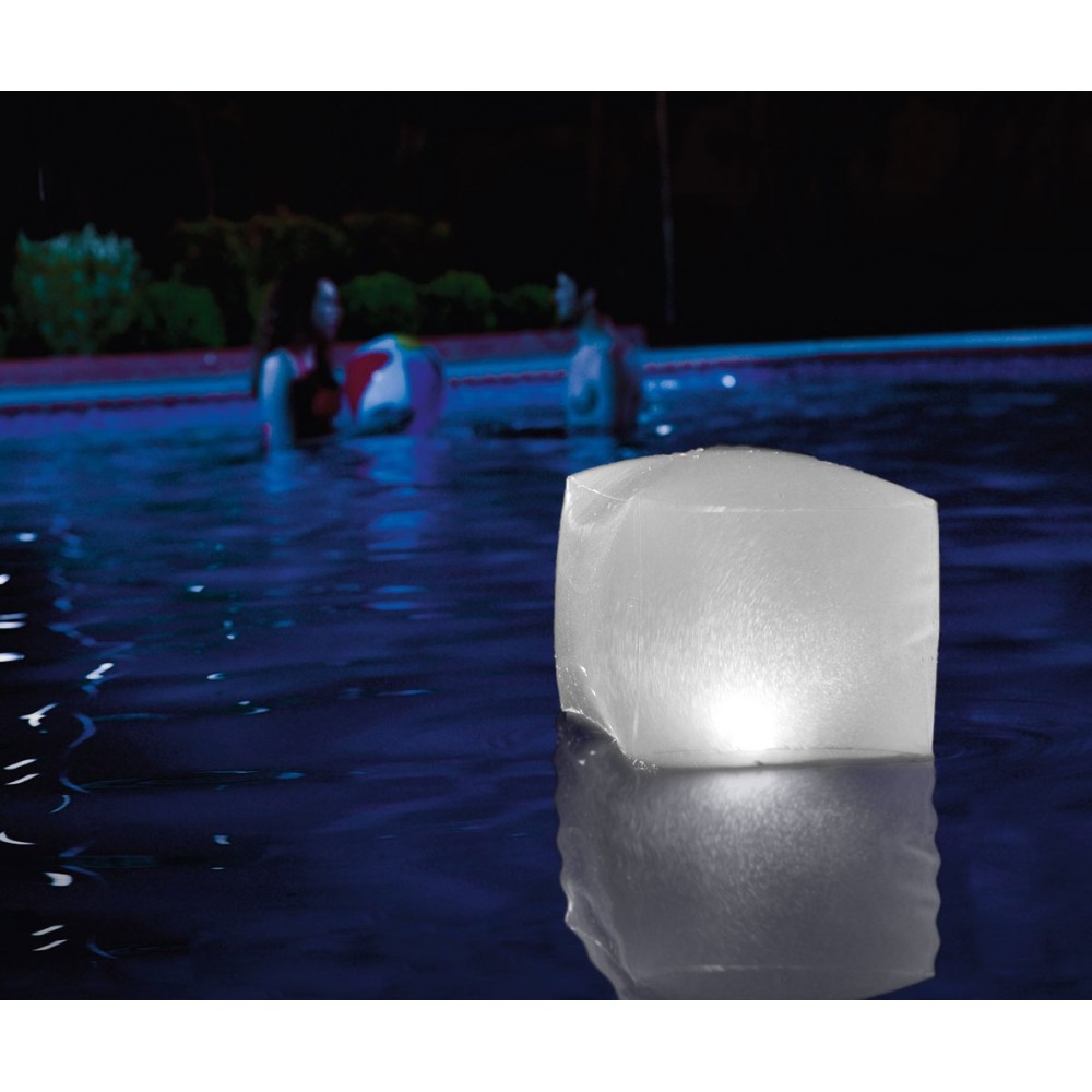 Многоцветен плаващ LED куб INTEX за басейни и джакузита Многоцветен плаващ LED куб INTEX за басейни и джакузита