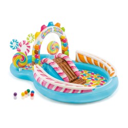 Надуваем център за игра с пързалка Бонбонландия INTEX Candy Zone