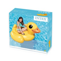 Надуваем остров Пате INTEX Yellow Duck Ride-on