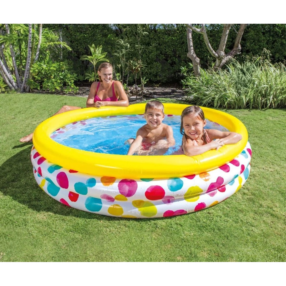 Детски надуваем басейн INTEX Cool Dots, голям Детски надуваем басейн INTEX Cool Dots, голям