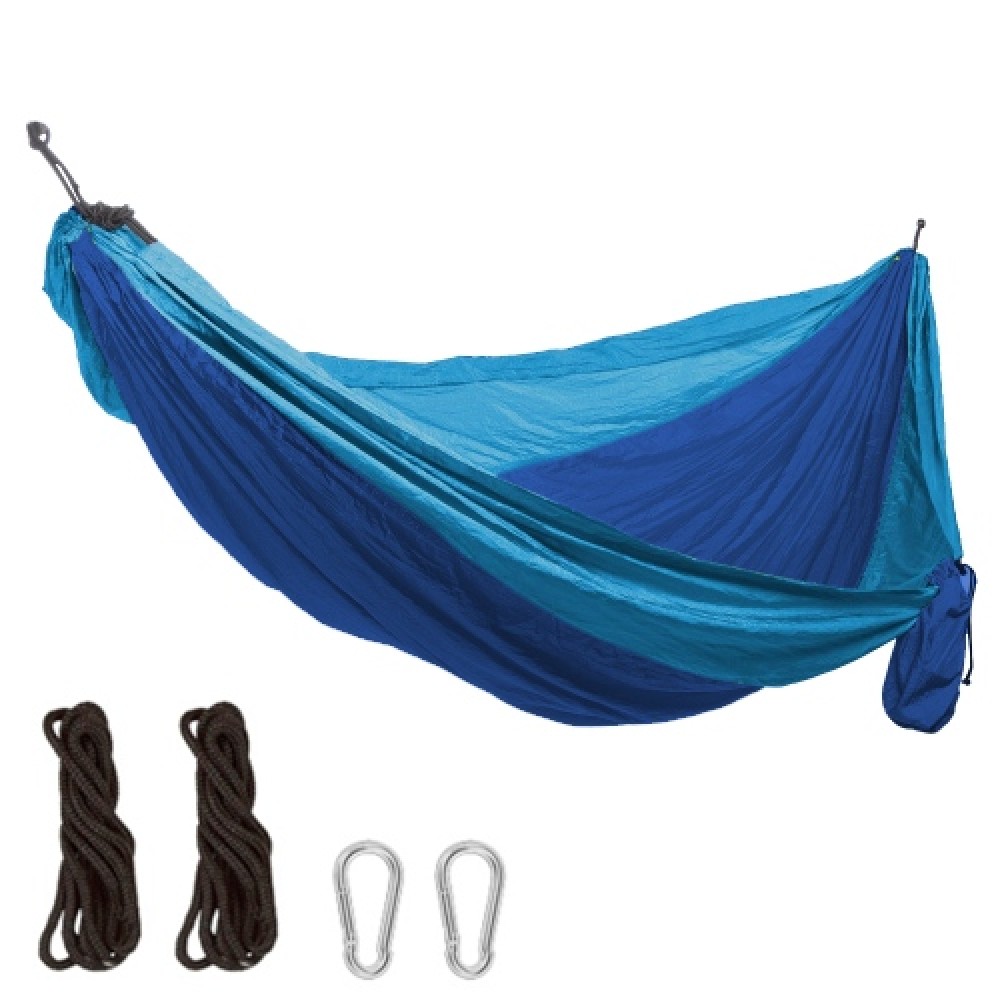 Хамак MAXIMA, дължина до 290 см, платно 260x135 см, от парашутен плат, син със светлосин 60014403