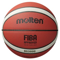 Баскетболна топка Molten B6G3800, FIBA Approved, кожена, размер 6, 900670