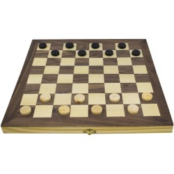 Шах, дама и табла 3 в 1 MAXIMA, Фурнир с интарзия, 34 см, Фигури 3 - 7 см. 270768